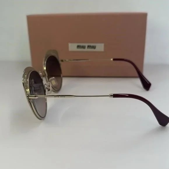 - ?- New Authentic Miu Miu MU 57TS HB5GR0* 3N Metal Women Noir sunglasses NEW AUTHENTIC MIU MIU MU 57TS HB5GR0* 3N METAL WOMEN NOIR  main image 2